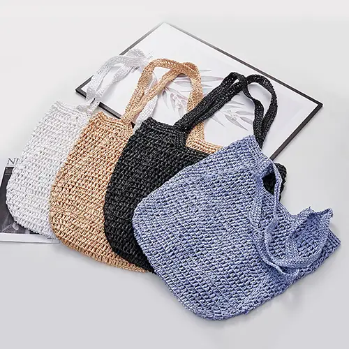 Stylish Woven Fabric Tote Bag for Casual Use